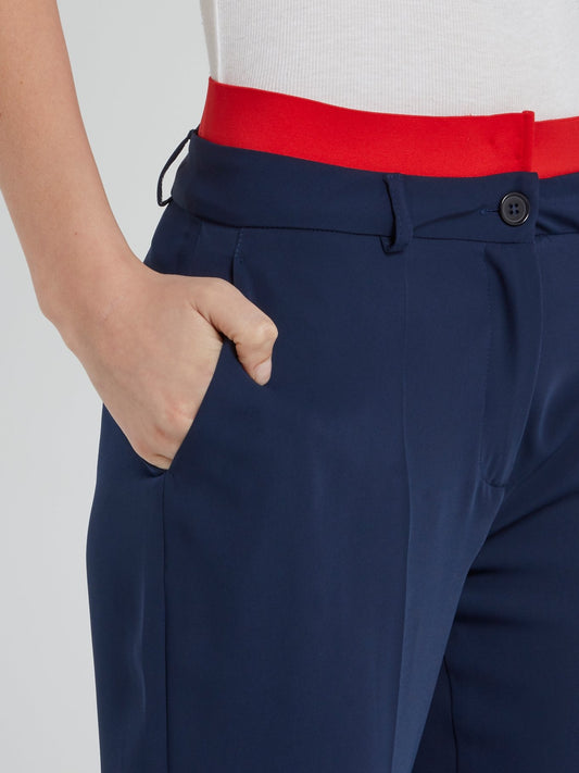 Темно-синие укороченные брюки Toreador