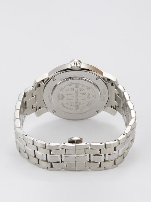 Roberto Cavalli by Franck Muller Silver Analog Watch