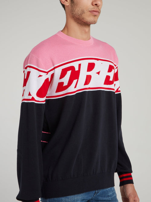 Джемпер с логотипом и рисунком 