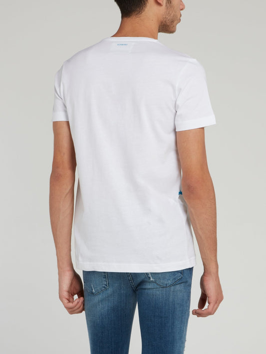 Белая хлопковая футболка с рисунком Charlie Brown