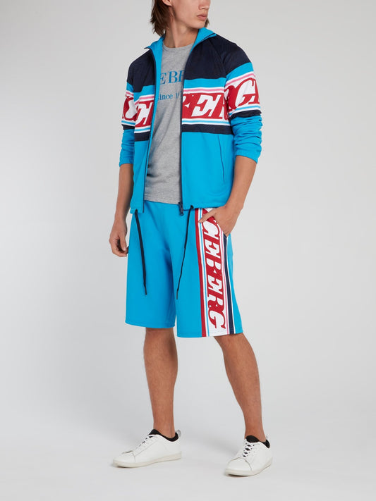 Серая хлопковая футболка с логотипом