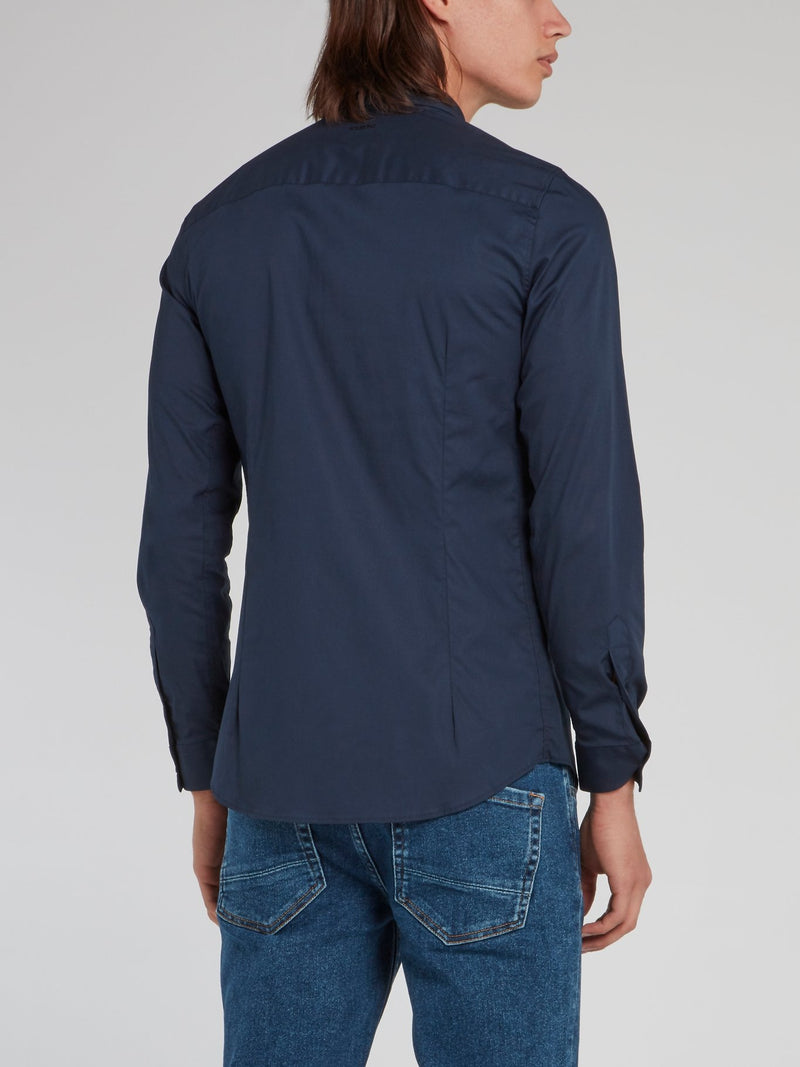 Темно-синяя классическая рубашка