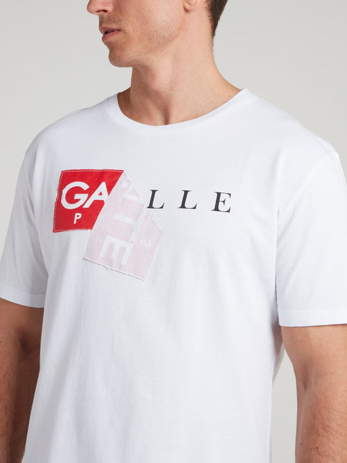 White Logo Tape Jersey T-Shirt