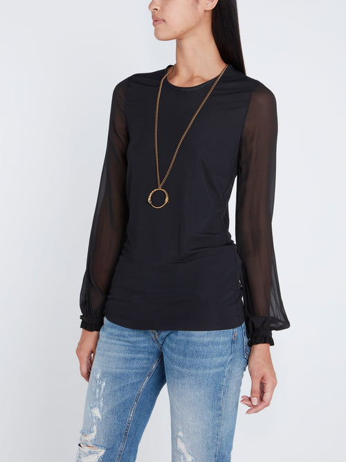 Колье-цепочка с подвеской в виде змеи Podium