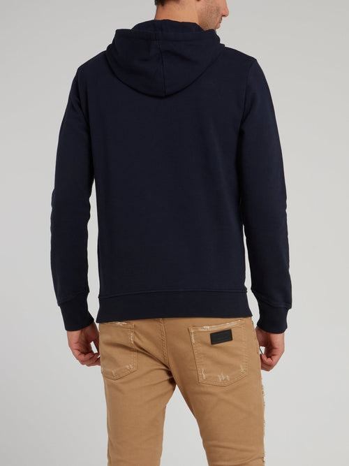 Темно-синее худи с рисунком