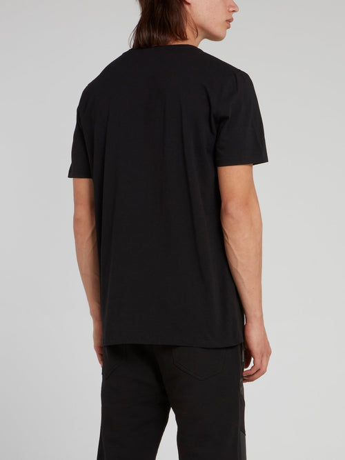 Черная футболка с изображением тигра