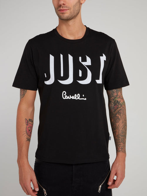 Черная футболка с логотипом