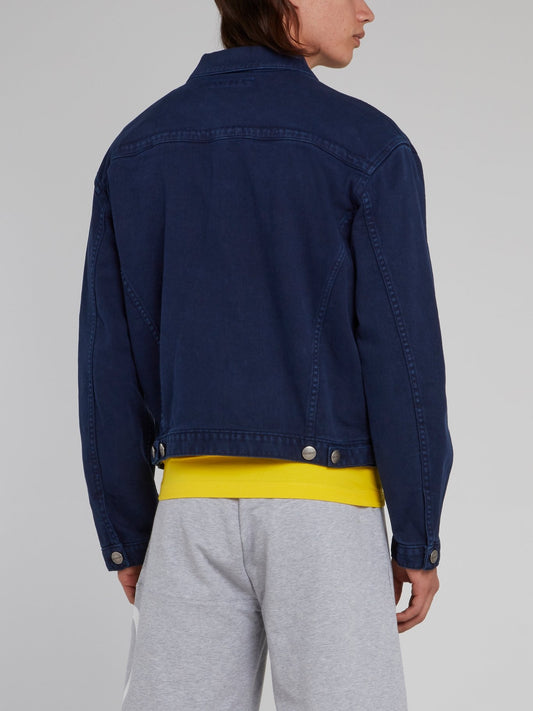 Темно-синяя джинсовая куртка