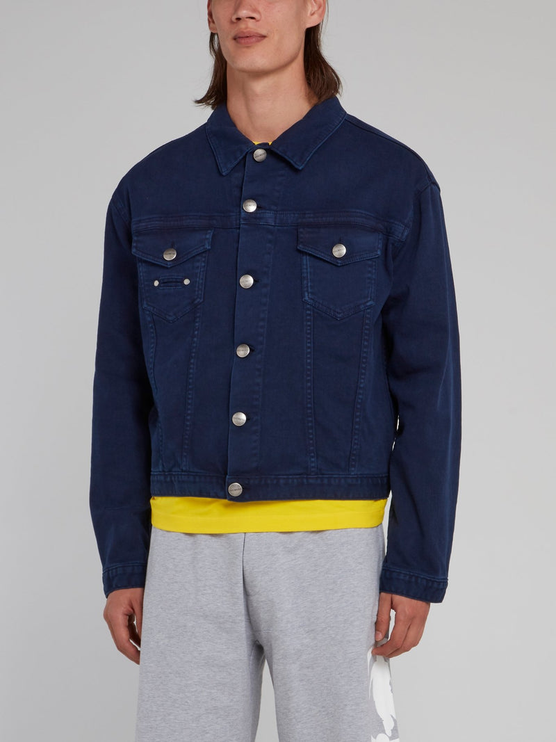 Темно-синяя джинсовая куртка