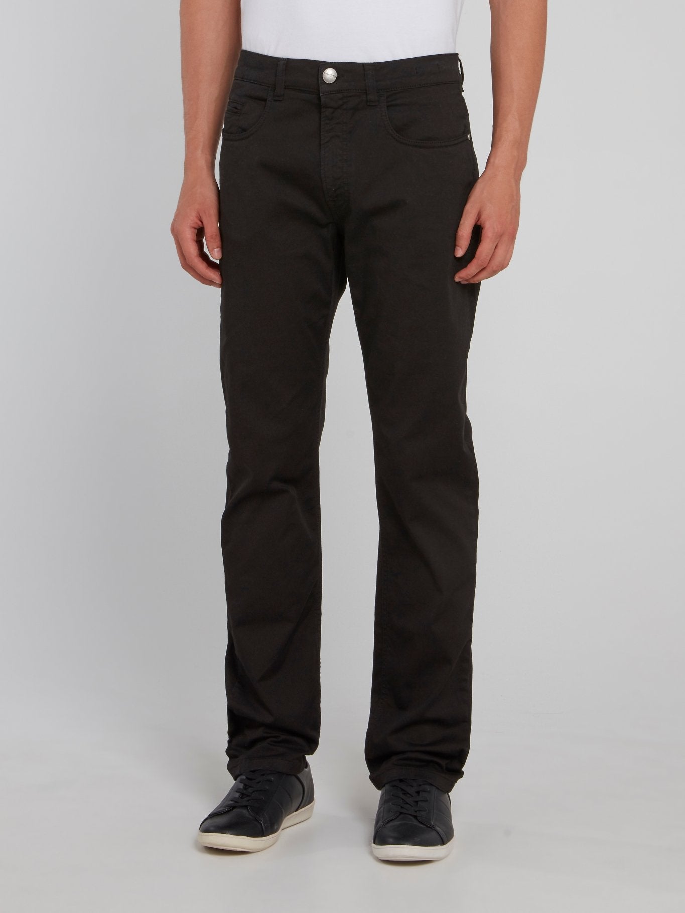 Черные прямые свободные брюки