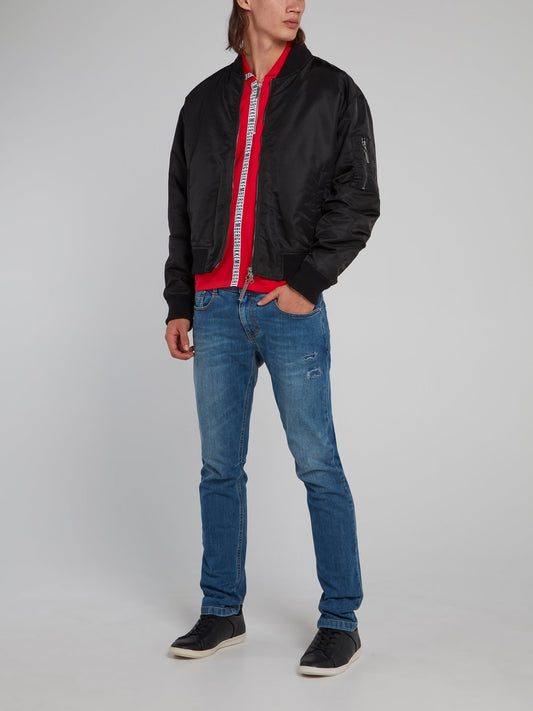 Красная рубашка поло с логотипом