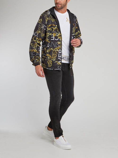 Черные джинсы стретч с рваной отделкой