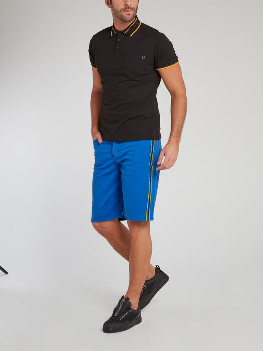 Черная рубашка поло из пике