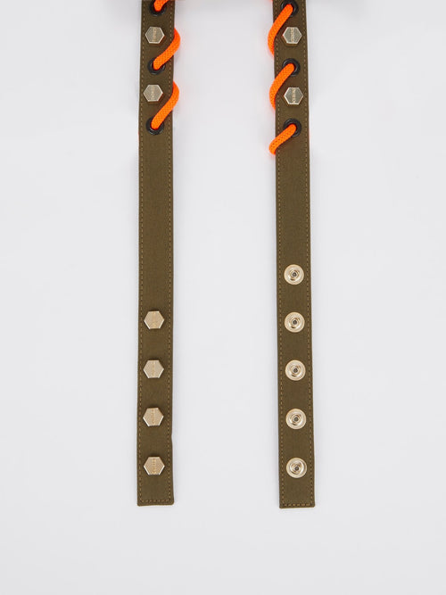 Тканевый ремень с декором в виде шнурка