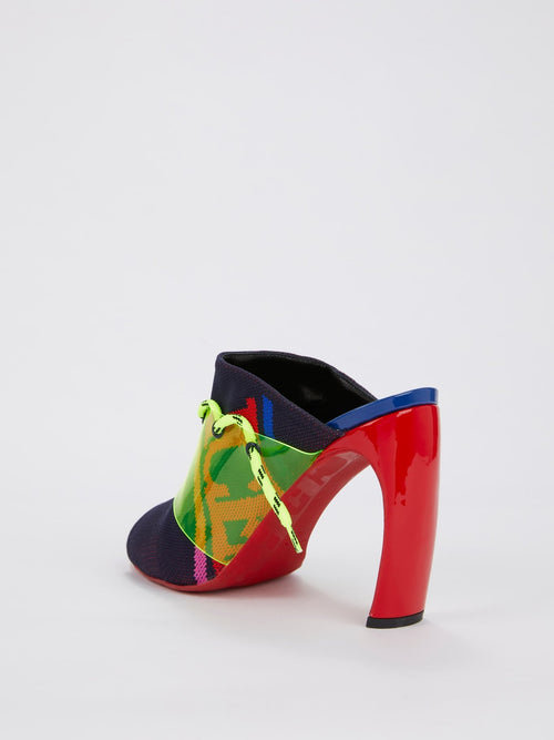 Тканевые босоножки с открытым мыском