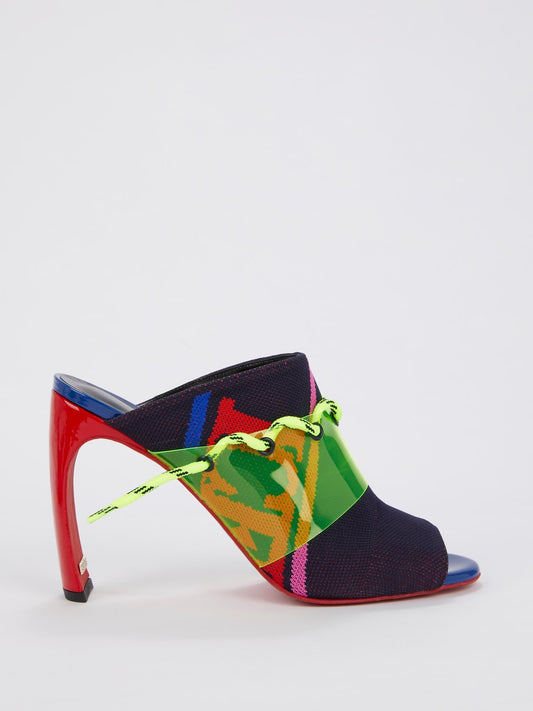 Тканевые босоножки с открытым мыском