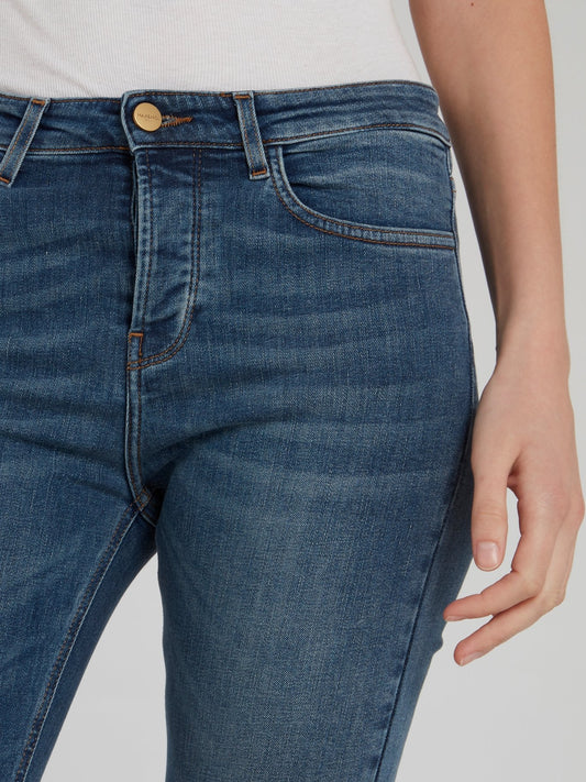 Укороченные облегающие джинсы