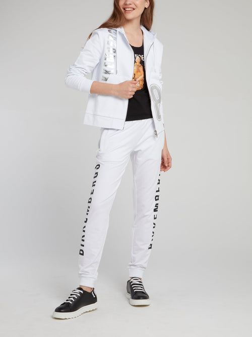 Черная майка с графическим принтом