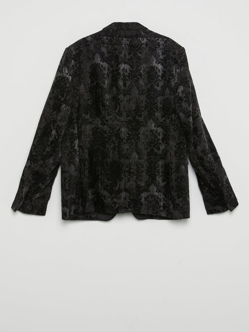 Черный пиджак с викторианскими узорами