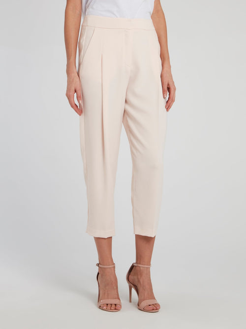 Meta Beige Tapered Trousers