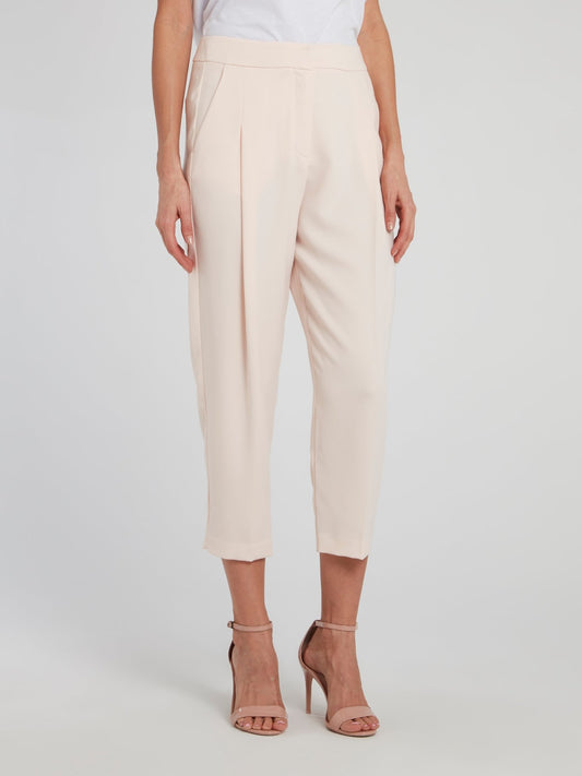 Meta Beige Tapered Trousers
