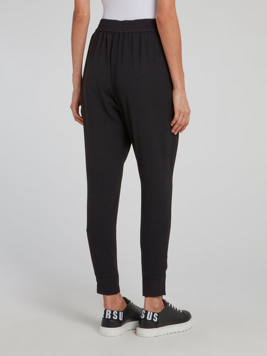 Черные брюки-алладины со стразами Jane