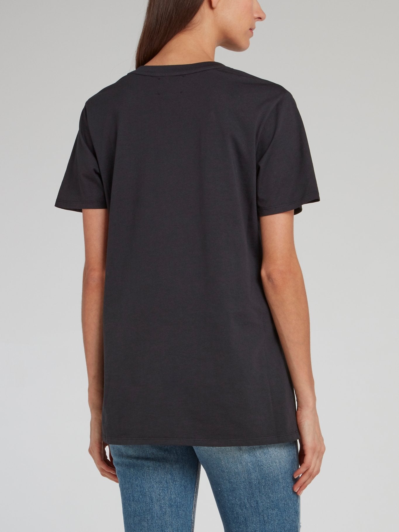 Черная футболка со стразами Giselle