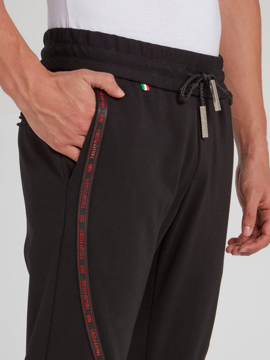 Черные спортивные брюки с логотипом