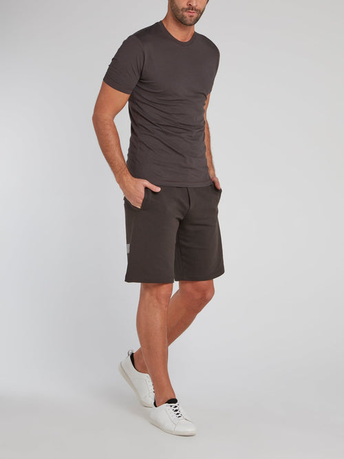 Темно-серая футболка из джерси с логотипом на спине