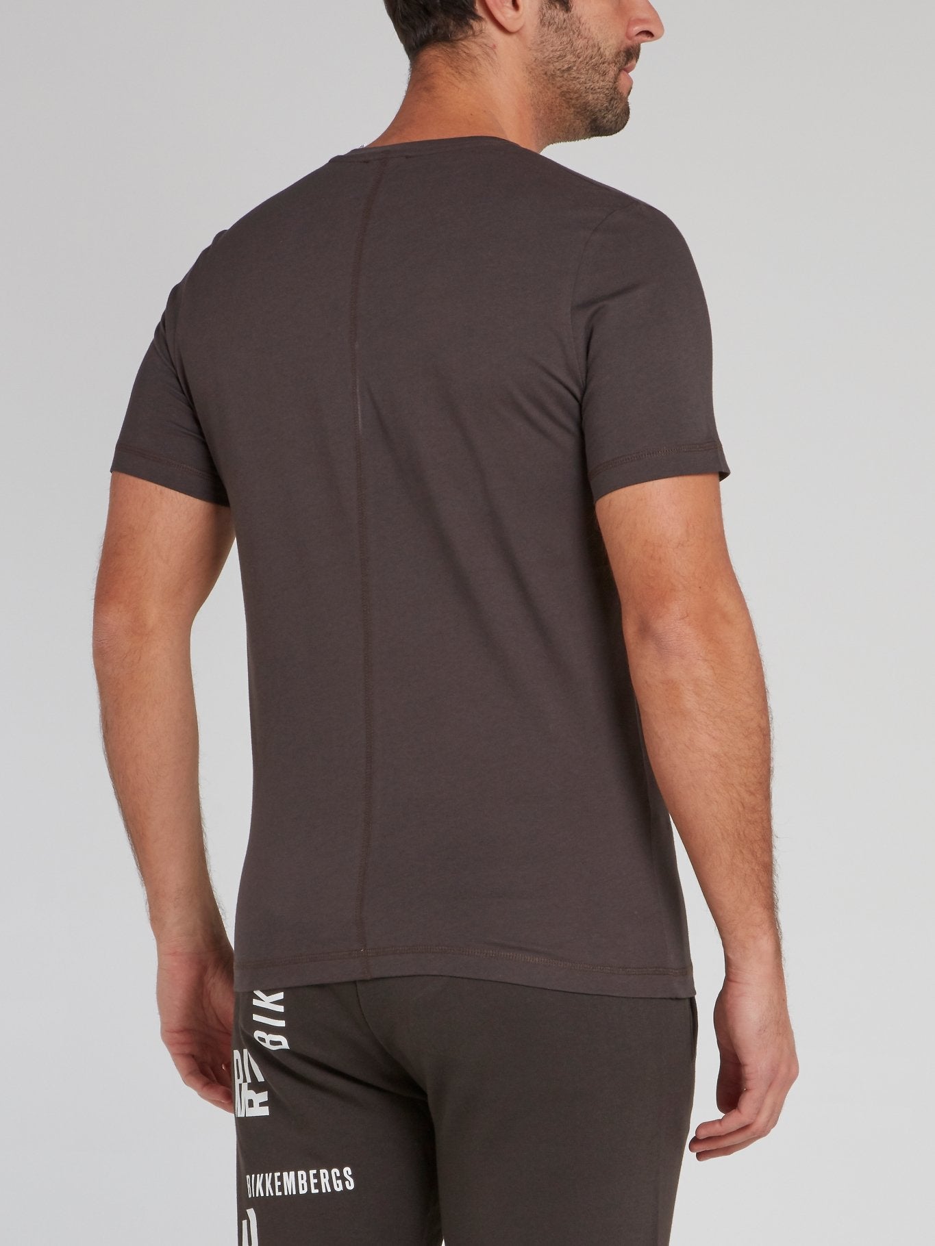 Темно-серая хлопковая футболка с надписью