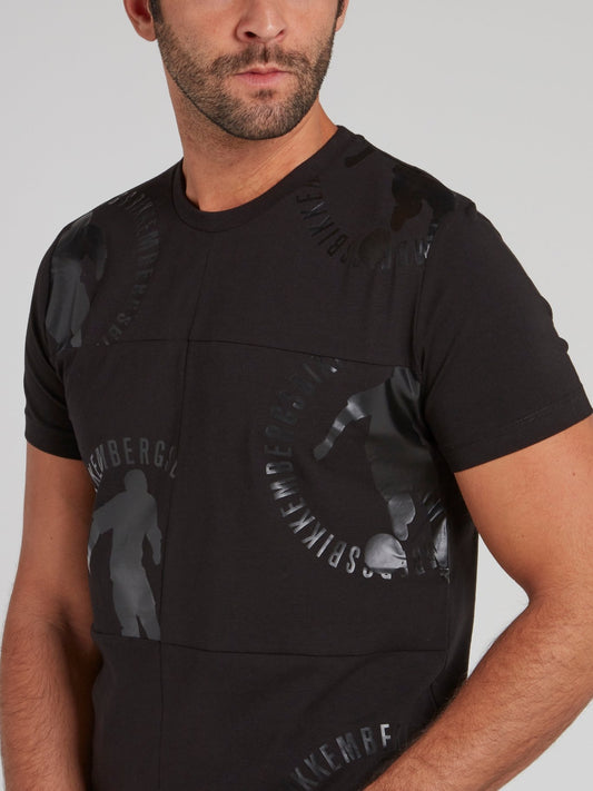 Черная футболка с монограммой Sport