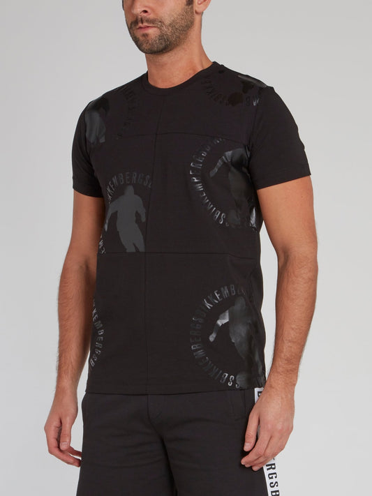 Черная футболка с монограммой Sport