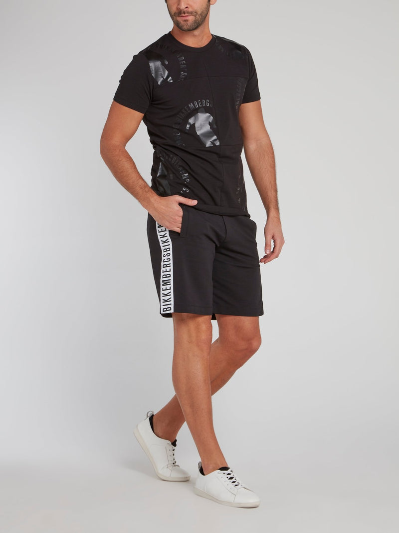 Черная футболка с монограммой Sport