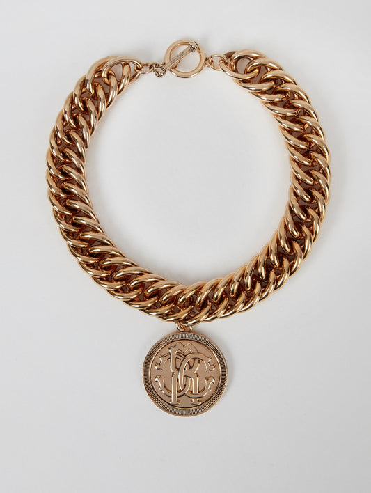 Колье в виде цепочки с застежкой тоггл из латуни