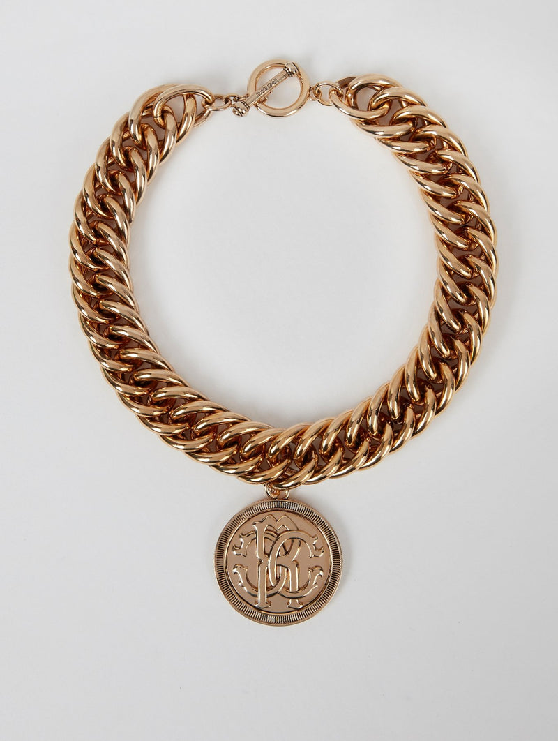 Колье в виде цепочки с застежкой тоггл из латуни