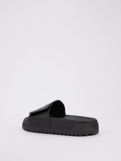 Черные шлепанцы с регулируемым ремешком Ciabattina