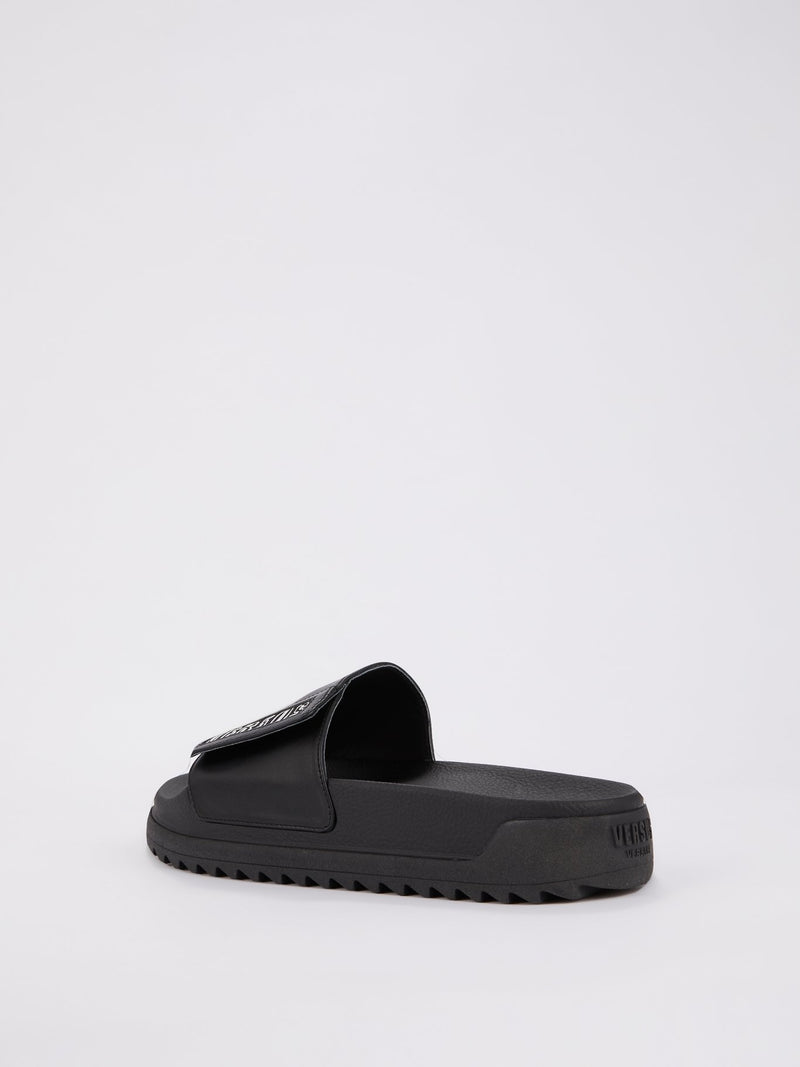 Черные шлепанцы с регулируемым ремешком Ciabattina