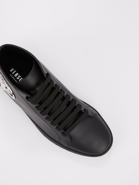 Черные высокие кроссовки с декором