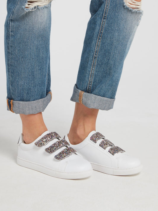 Edith Glitter Multi-Strap Sneakers