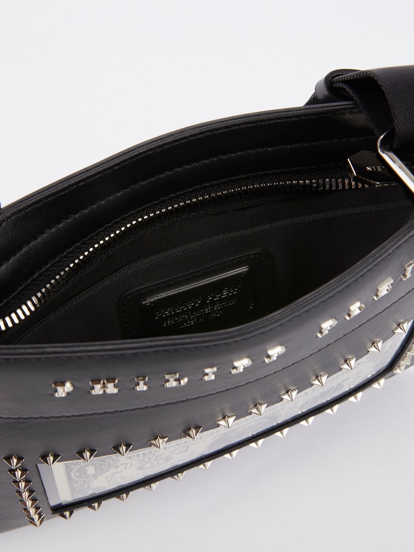 Черная сумка через плечо с долларом