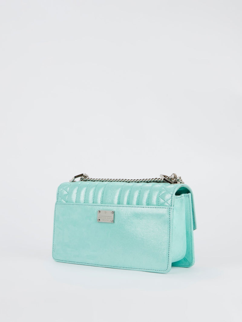 Стеганая кожаная сумка на плечо