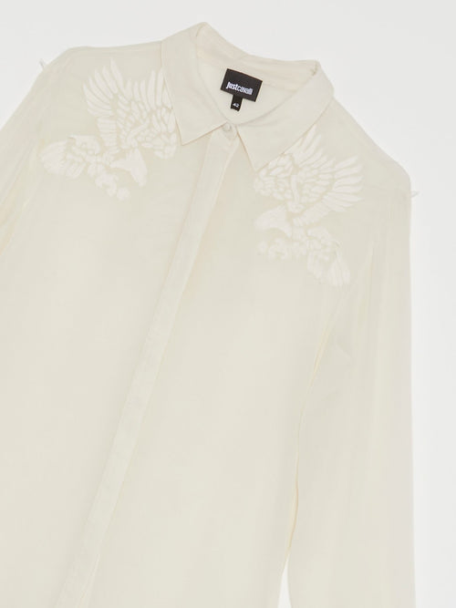 White Eagle Print Shirt