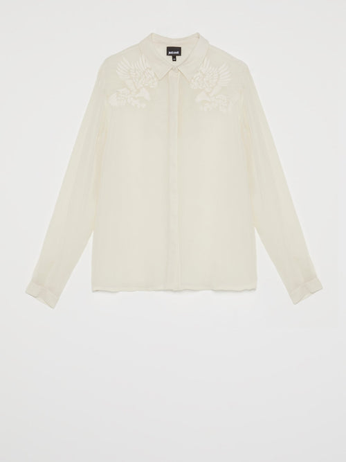 White Eagle Print Shirt