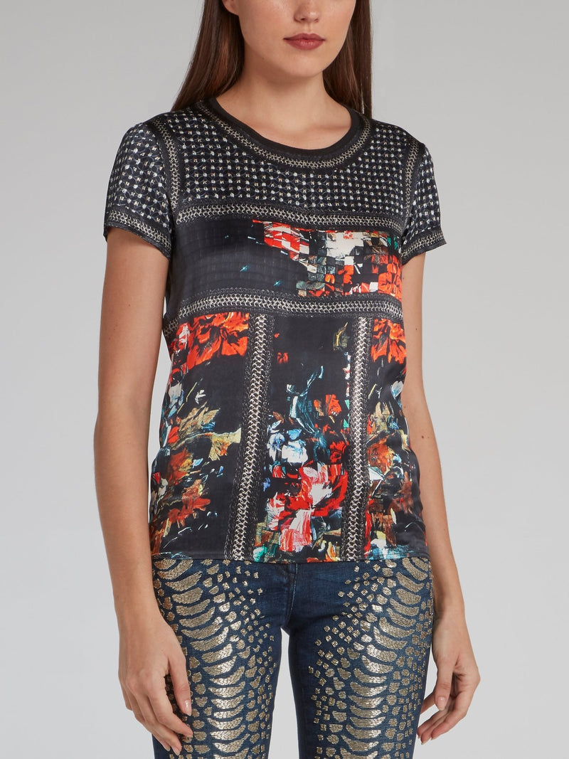 Футболка с цветочным принтом