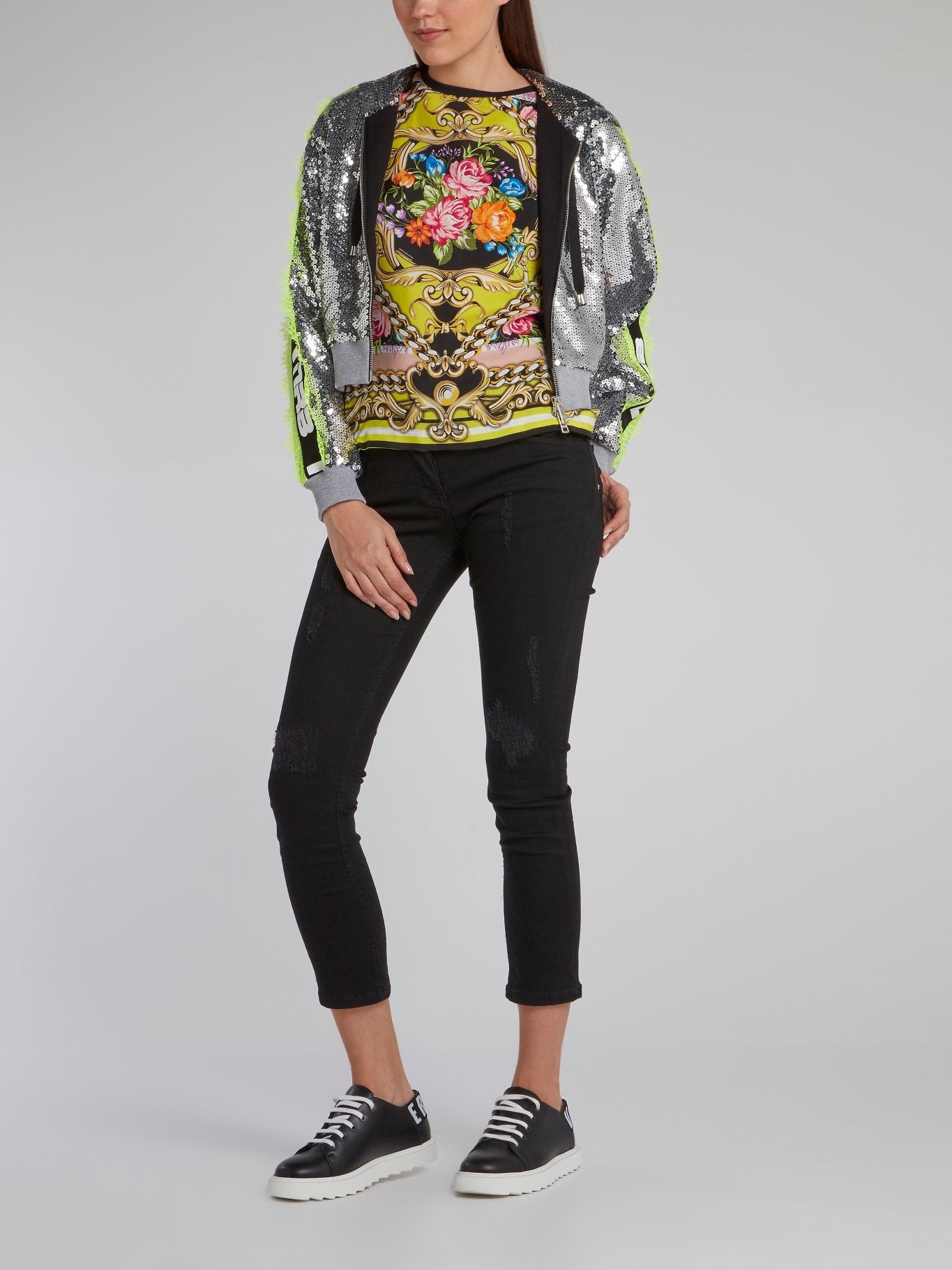 Floral Baroque Print T-Shirt