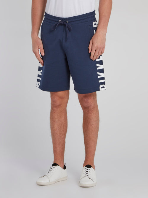 Navy Side Logo Sweatshorts