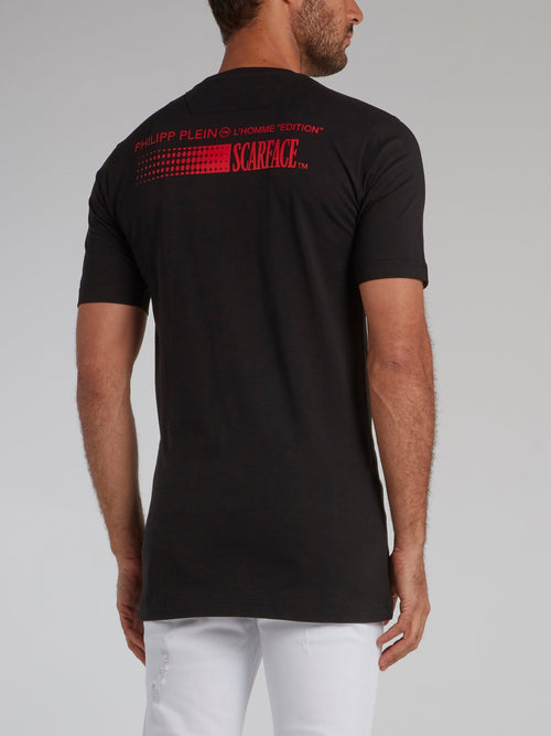 Black Scarface Graphic Print T-Shirt