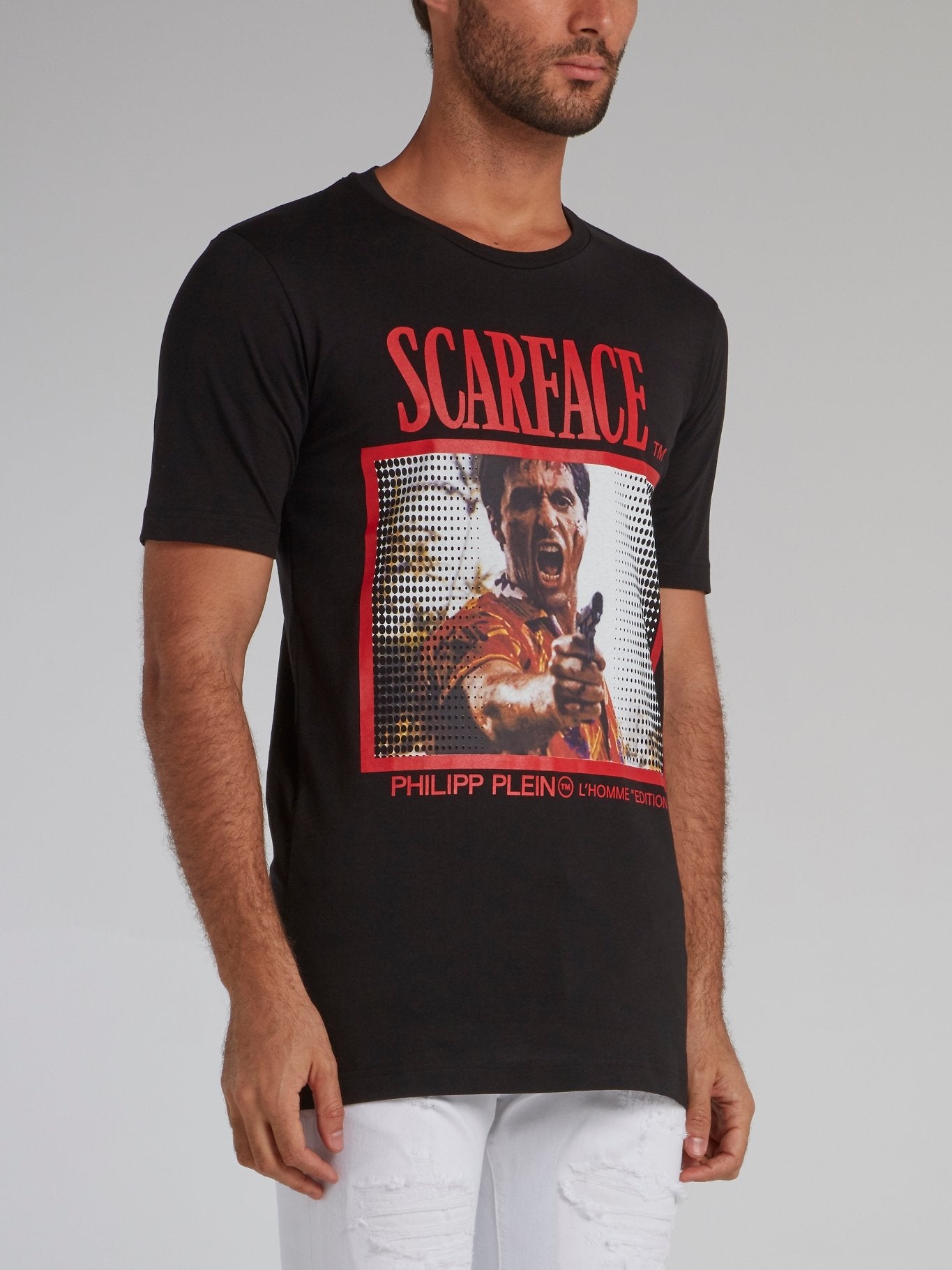 Black Scarface Graphic Print T-Shirt