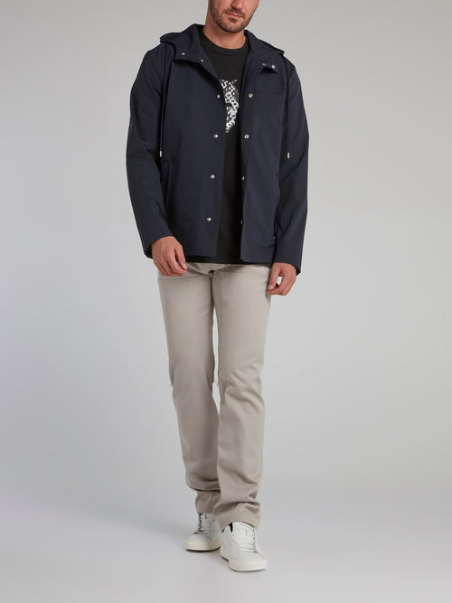 Black Abstract Print Cotton T-Shirt