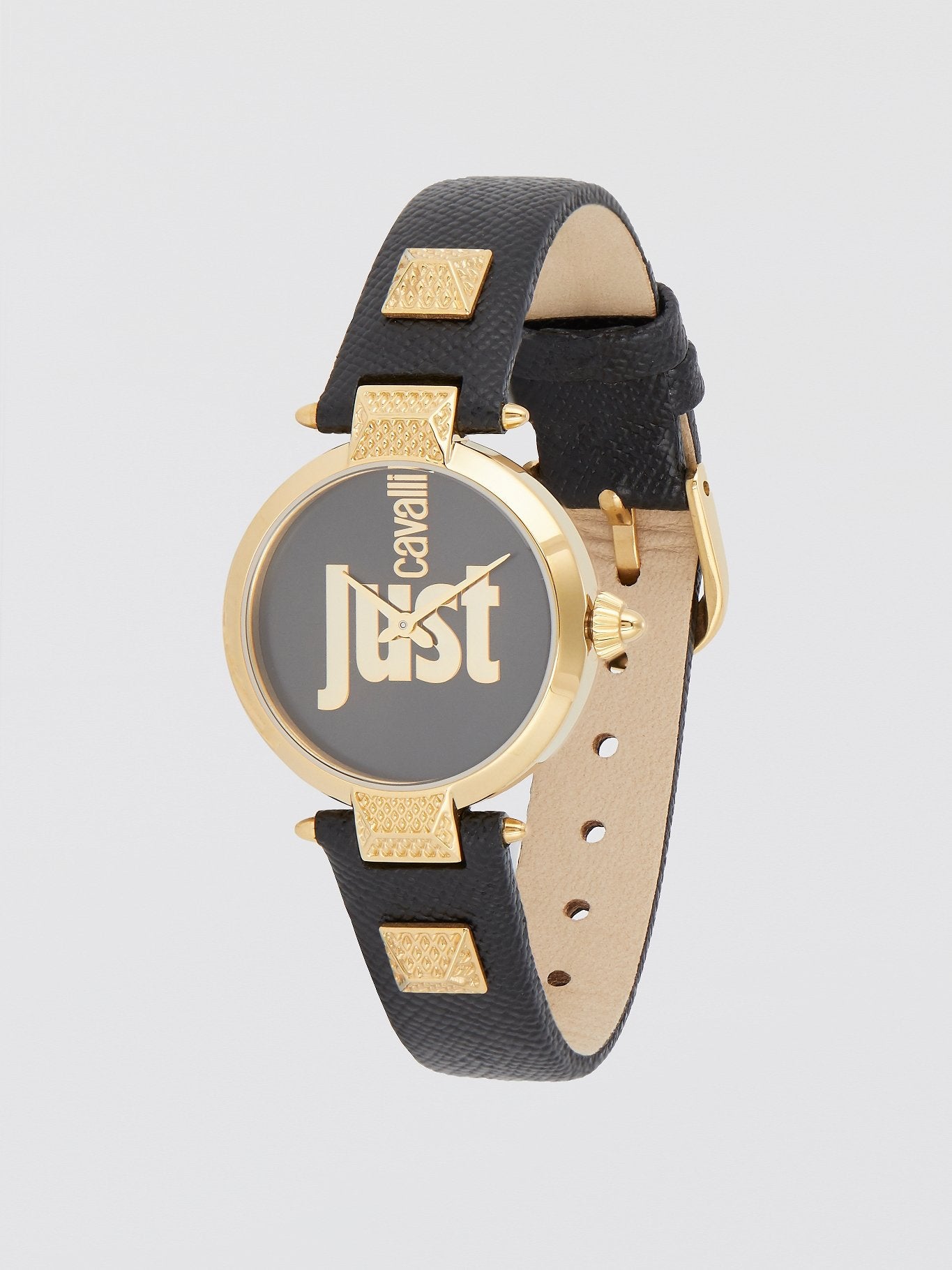 Just Mio Black Logo Dress Watch